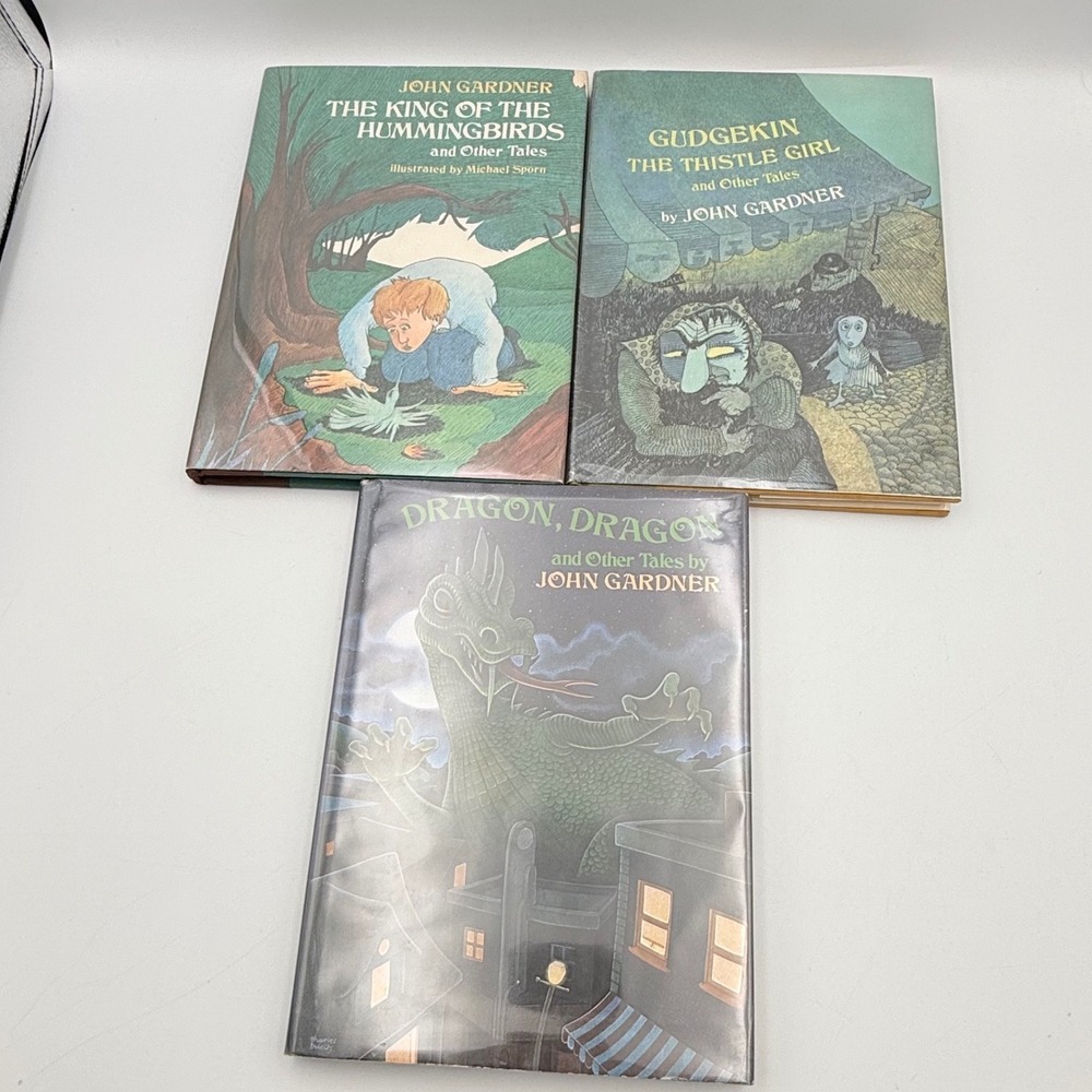 John Gardner 3 Book Set Dragon Dragon King of Hummingbirds Gudgekin Knopf HC
